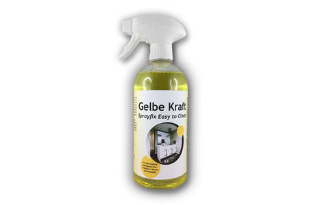 Gelbe Kraft mit Sprühpisole