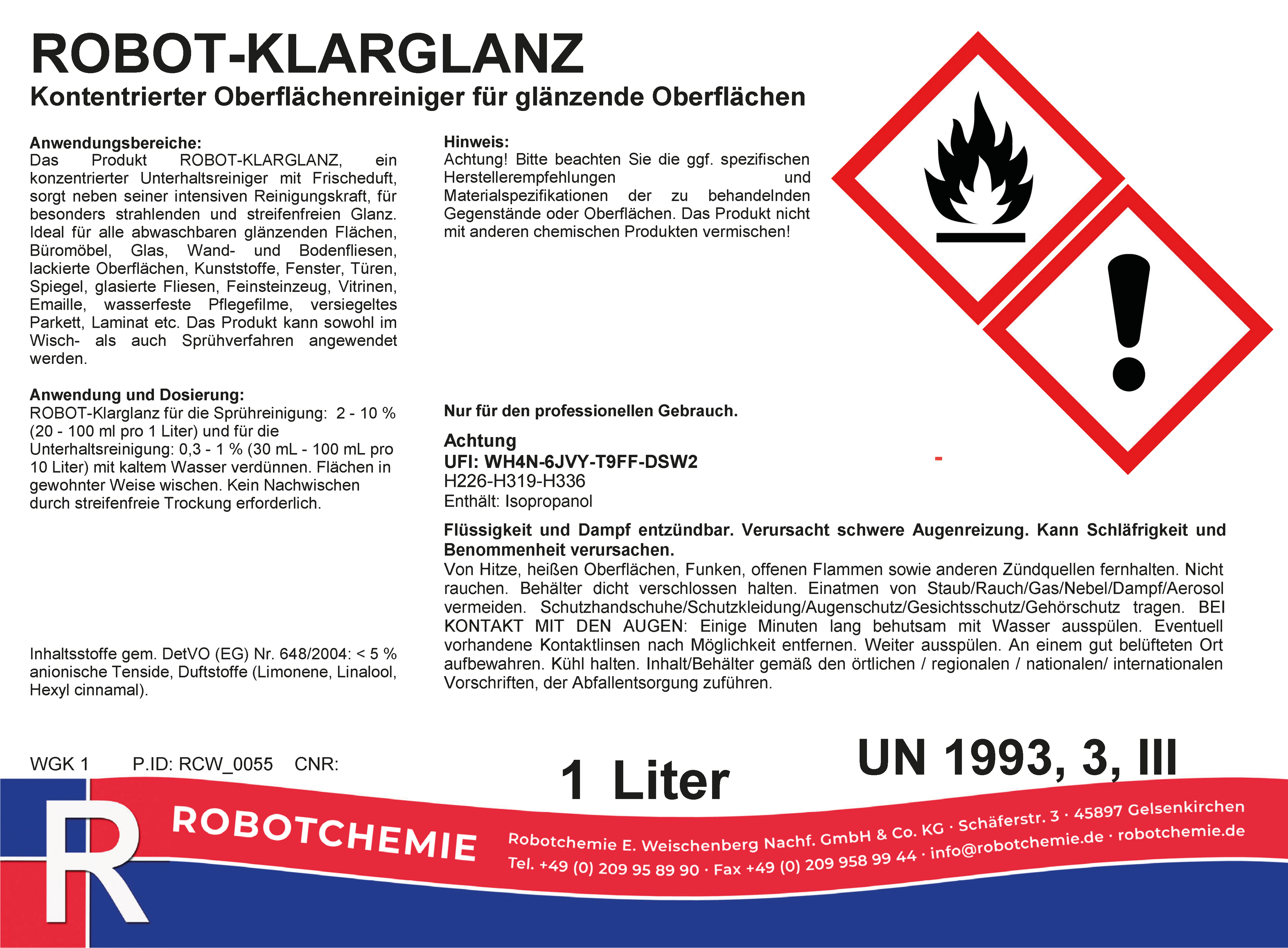 ROBOT-KLARGLANZ 1 Liter