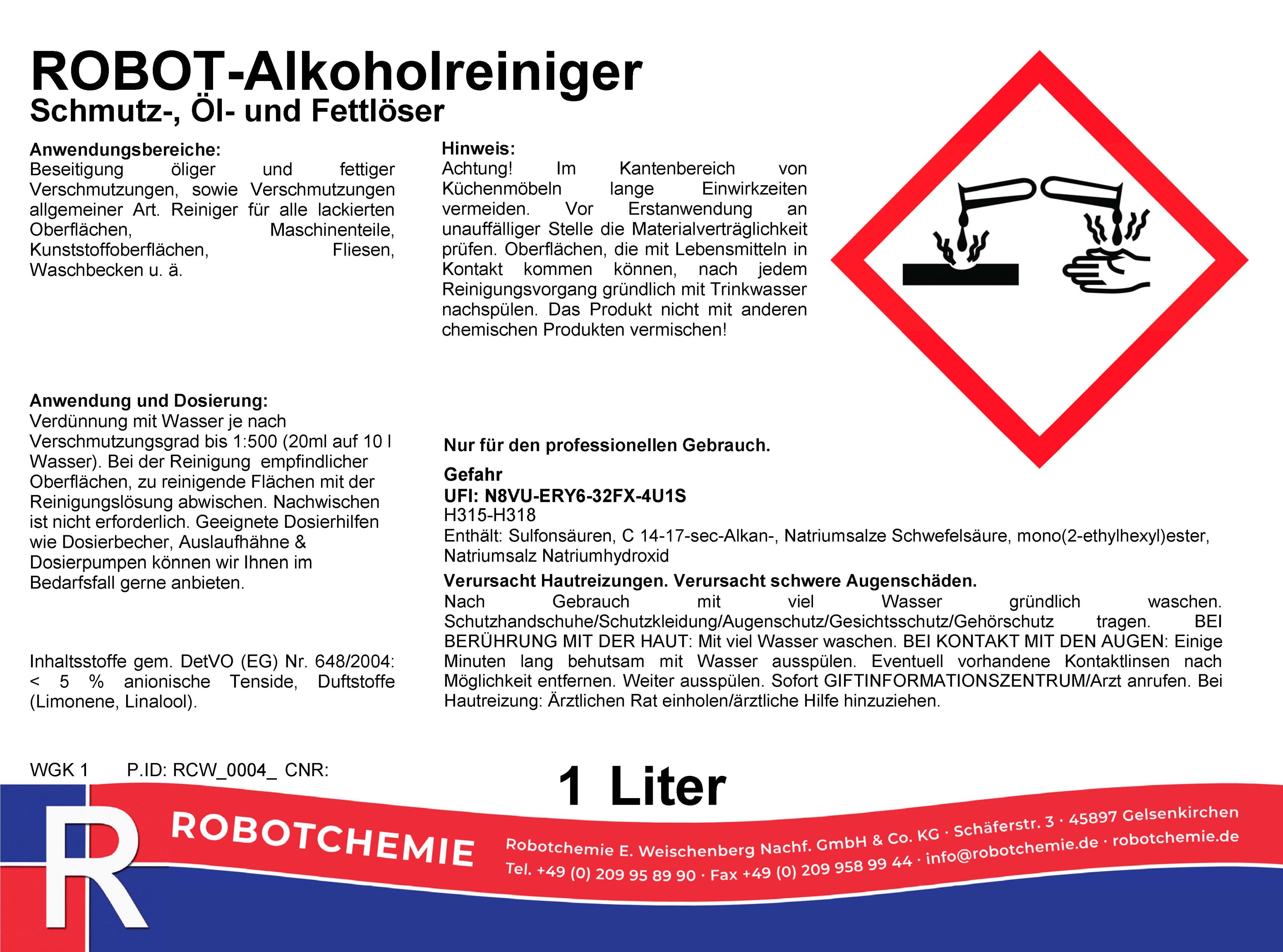 ROBOT-Alkoholreiniger 1 Liter