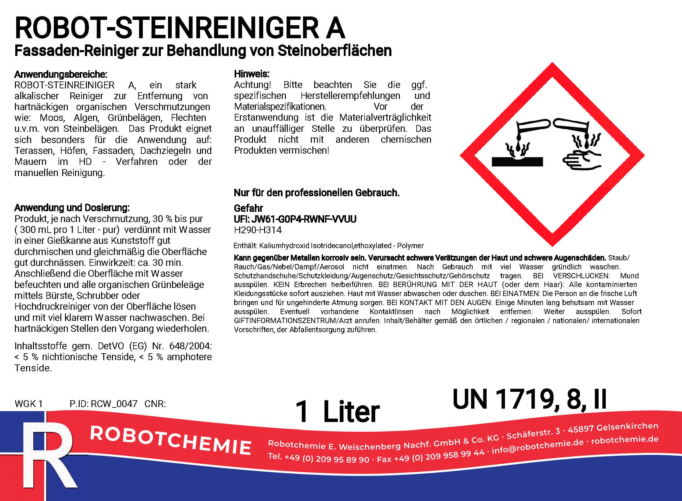 ROBOT-STEINREINIGER A 1 Liter