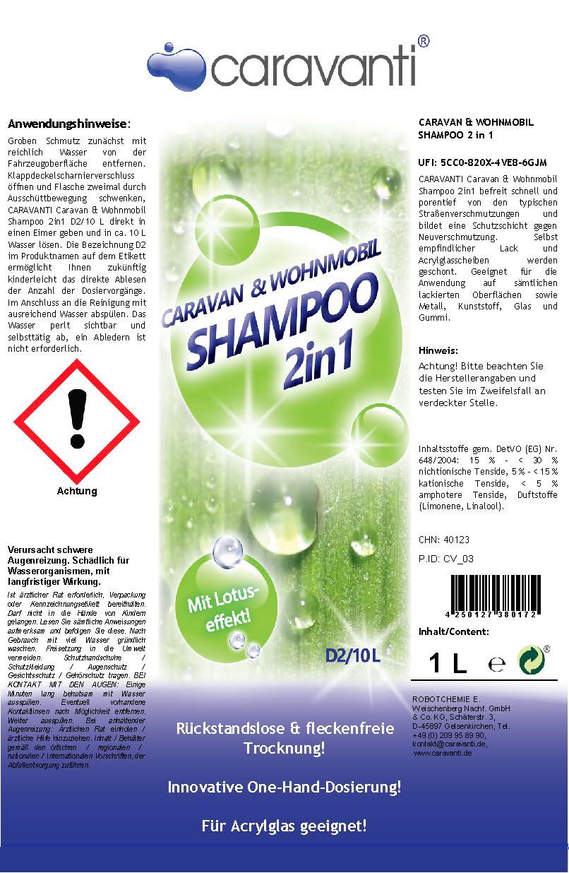 CARAVAN & WOHNMOBIL SHAMPOO 2 in 1